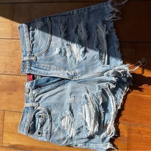 Cute signature very high wasted denim